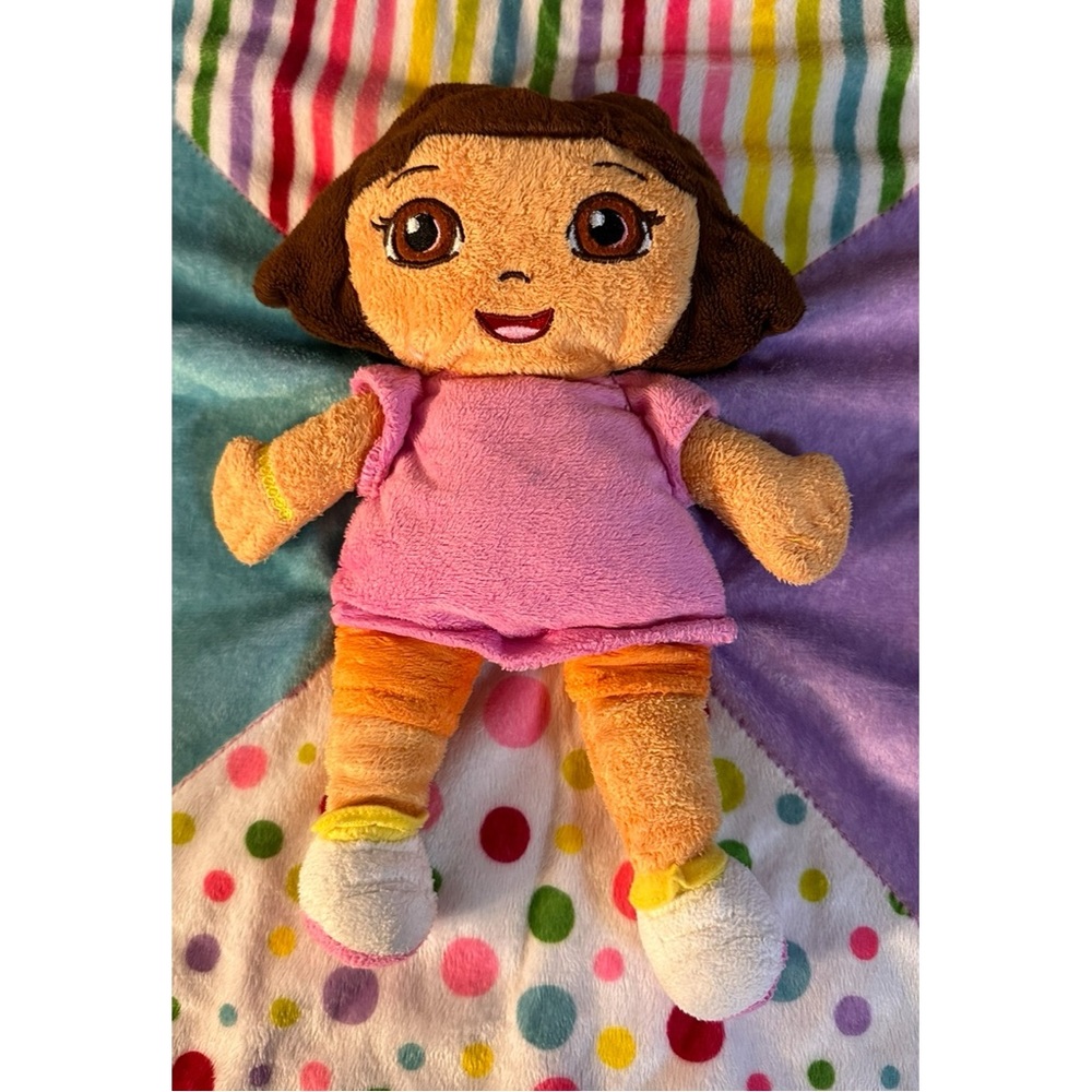 Nickelodeon 3D Cuddle & Go DORA THE EXPLORER Travel Buddy Lovey Security Blanket